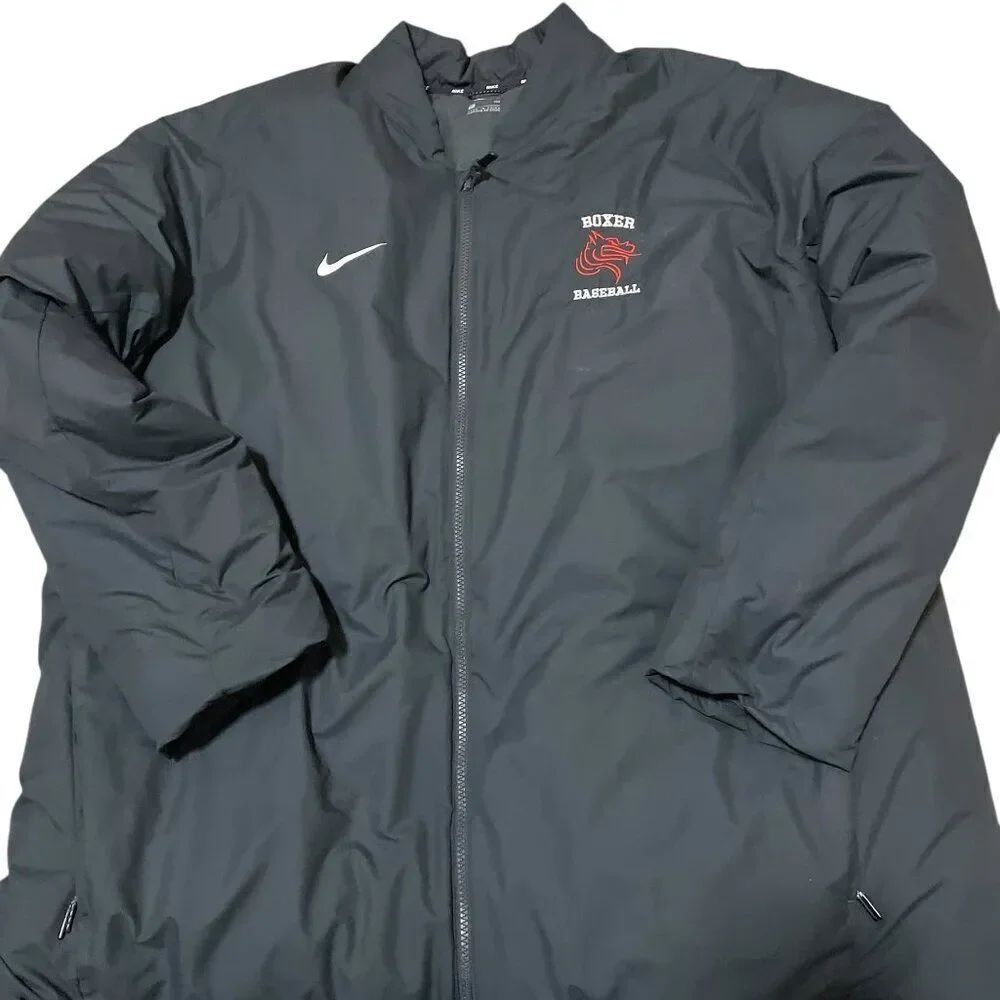 Nike AA9976-060 Bomber Black Down Fill Heavyweight Winter Coat Full Zip Sz XXL